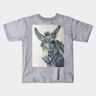 Cheeky scruffy colourful donkey Kids T-Shirt